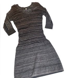 Bodycon dress, black & grey, size L